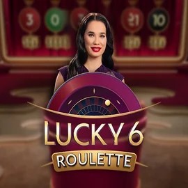 Lucky 6 Roulette online game logo by Pragmatic Play on knappehond.nl