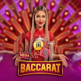 Mega Baccarat logo by Pragmatic Play at Bof Casino