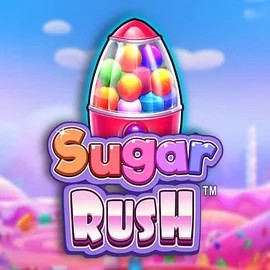 Sugar Rush slot logo by Pragmatic Play at Bof Casino